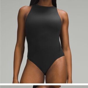 NWT Lululemon Wundermost Ultrasoft Nulu High Neck Sleeveless Bodysuit in black